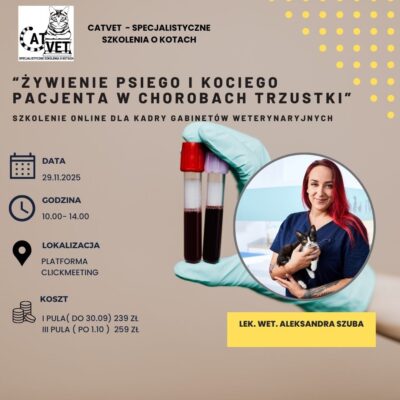 Żywienie psiego i kociego pacjenta w chorobach trzustki – Nagranie szkolenia online